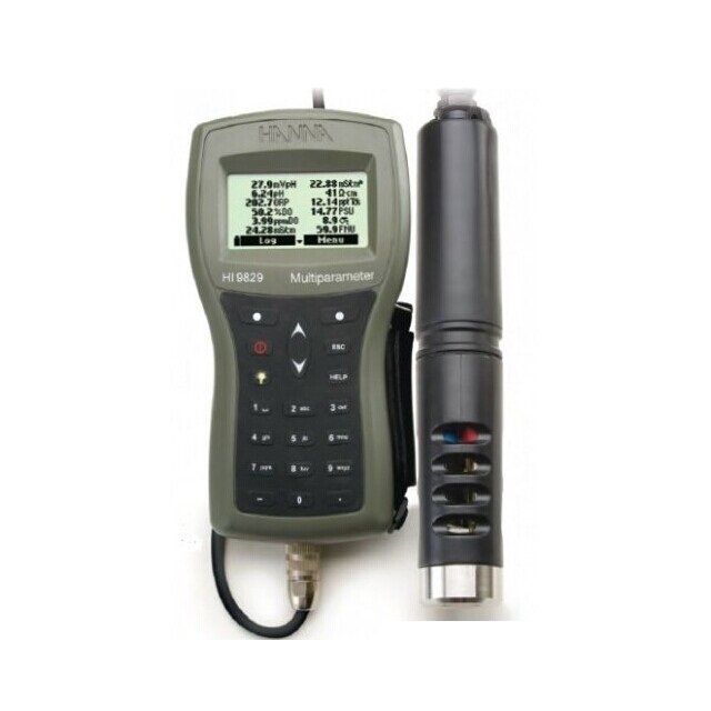 意大利HANNA哈纳HI9829高精度便携式多参数水质综合快速测定仪，新型GPS高精度多参数，多参数（15项）水质分析测定仪。