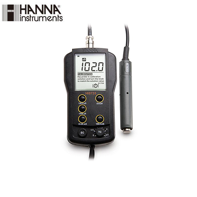 意大利哈纳HANNA,HI8733便携式电导率仪,微电脑温度补偿功能电导率EC测定仪